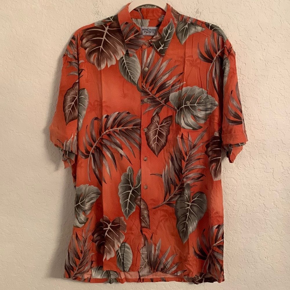 Windham Pointe Hawaiian Men’s Rayon Shirt Size L